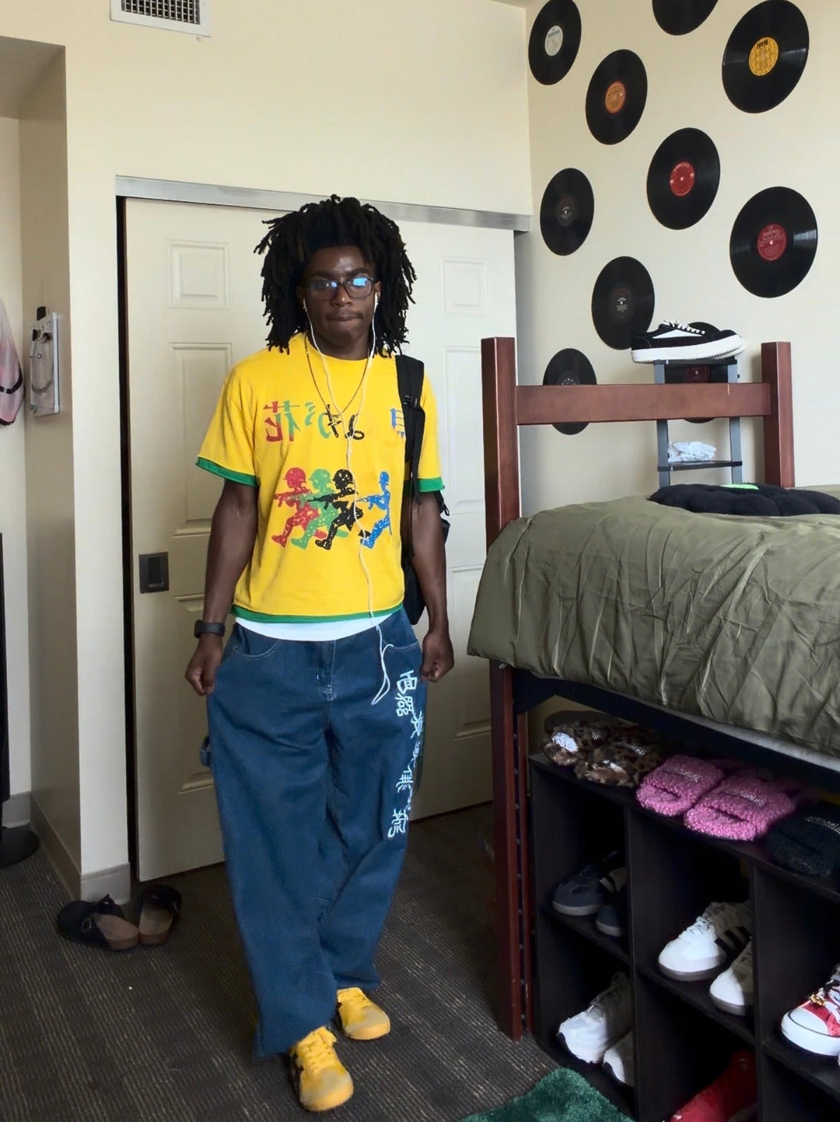 Neniom Color Block Oversized Boxy Tee – Yellow/Green