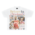 Lebron James Newspaper Shirt Vintage Boxy Oversized Basketball Graphic Unisex Y2K