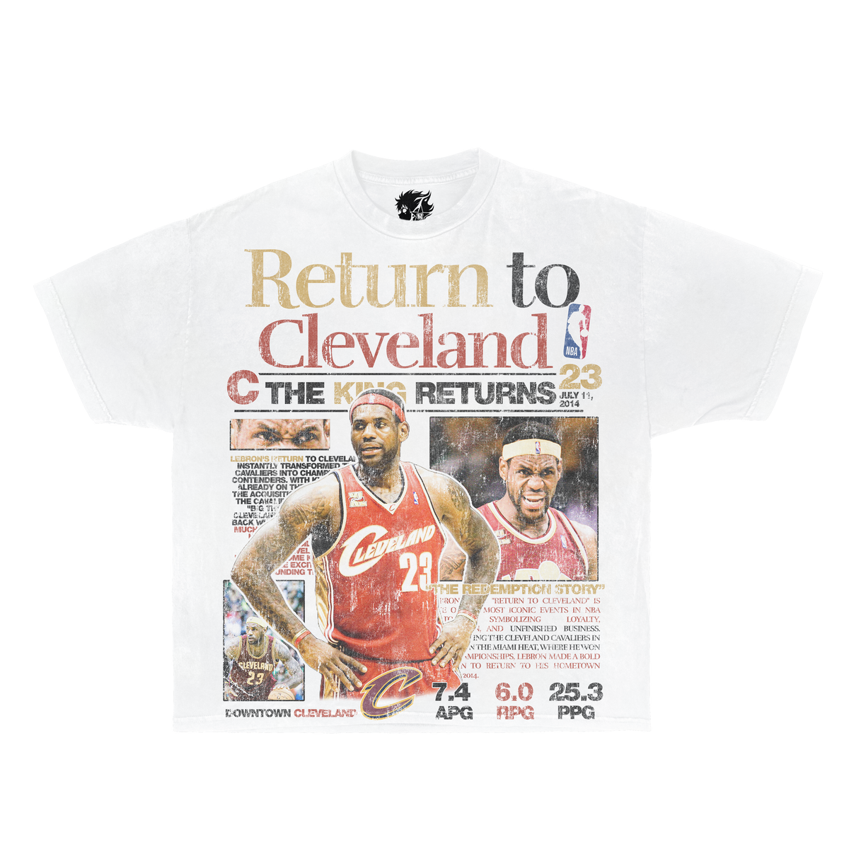 Lebron James Newspaper Shirt Vintage Boxy Oversized Basketball Graphic Unisex Y2K