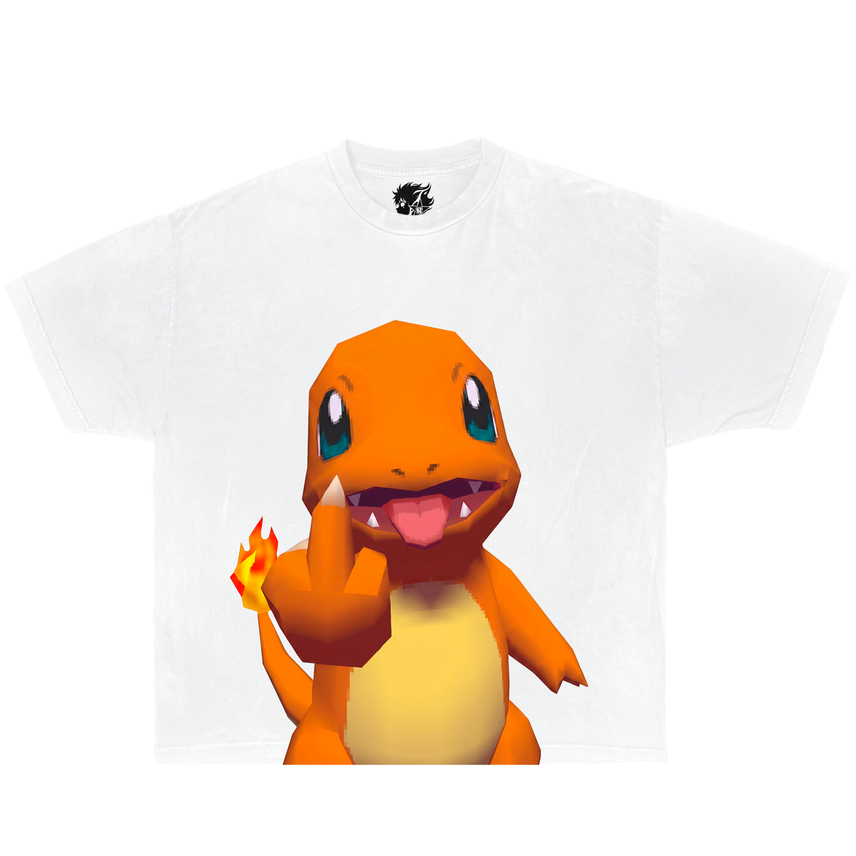 Unhappy Charmander Graphic T-Shirt Cute Anime Gaming Tee Y2K Pokémon Shirts
