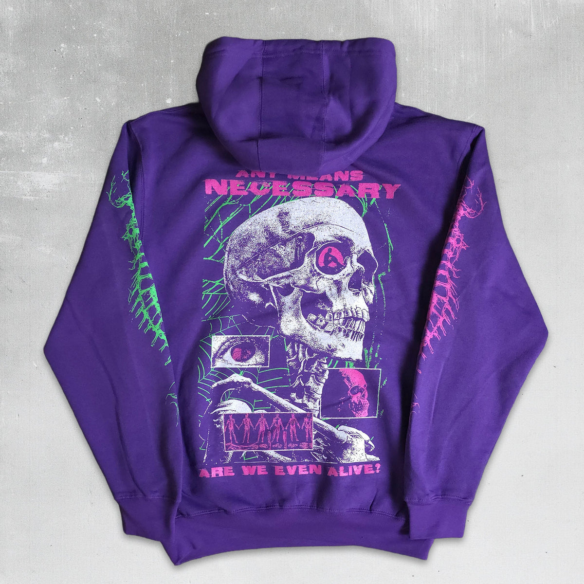 Are We Even Alive Pullover Hoodie Purple