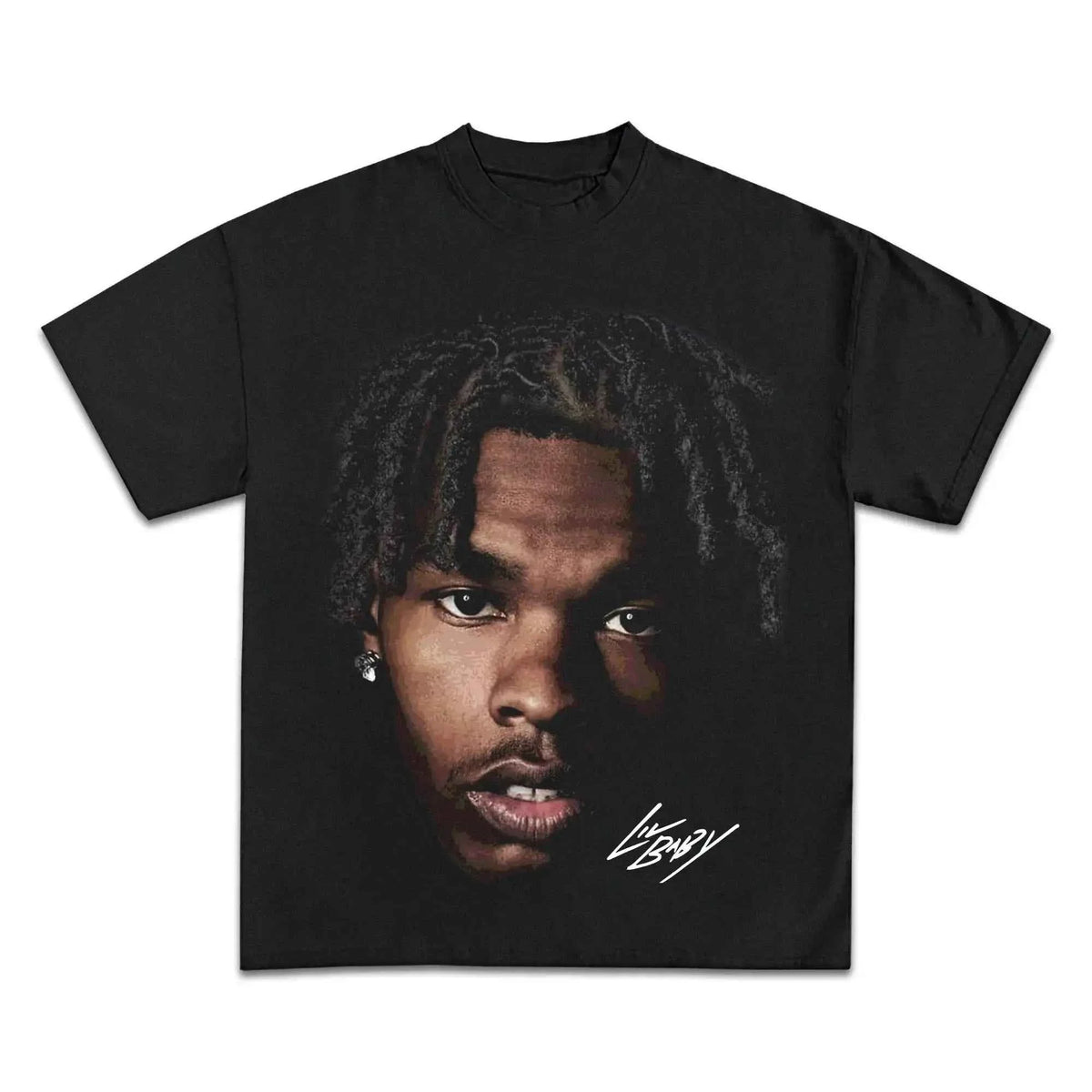 Lil Baby Big Face Boxy Vintage Shirt Graphic Hip Hop Rap Oversized Tee Streetwear Y2K