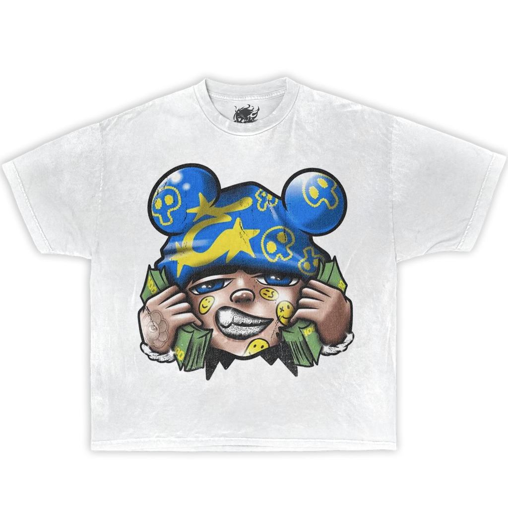 Money Stacker Boxy Shirt Streetwear Oversized Vintage Graphic Cartoon Y2K Tees