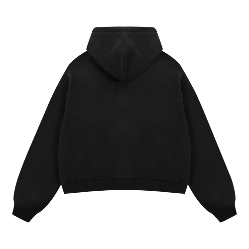 Basketball Cropped Boxy Zip Up Hoodie Unisex 380 GSM Cotton Ideal For Athleisure