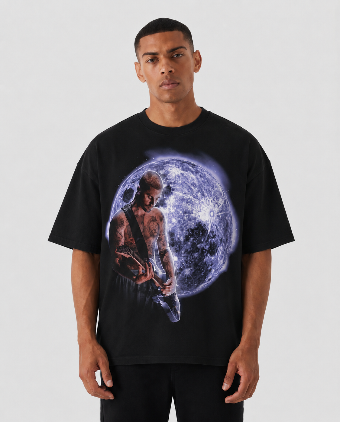 Justin Bieber Guitar Dream Boxy Shirt Vintage Streetwear Oversized Graphic Tee