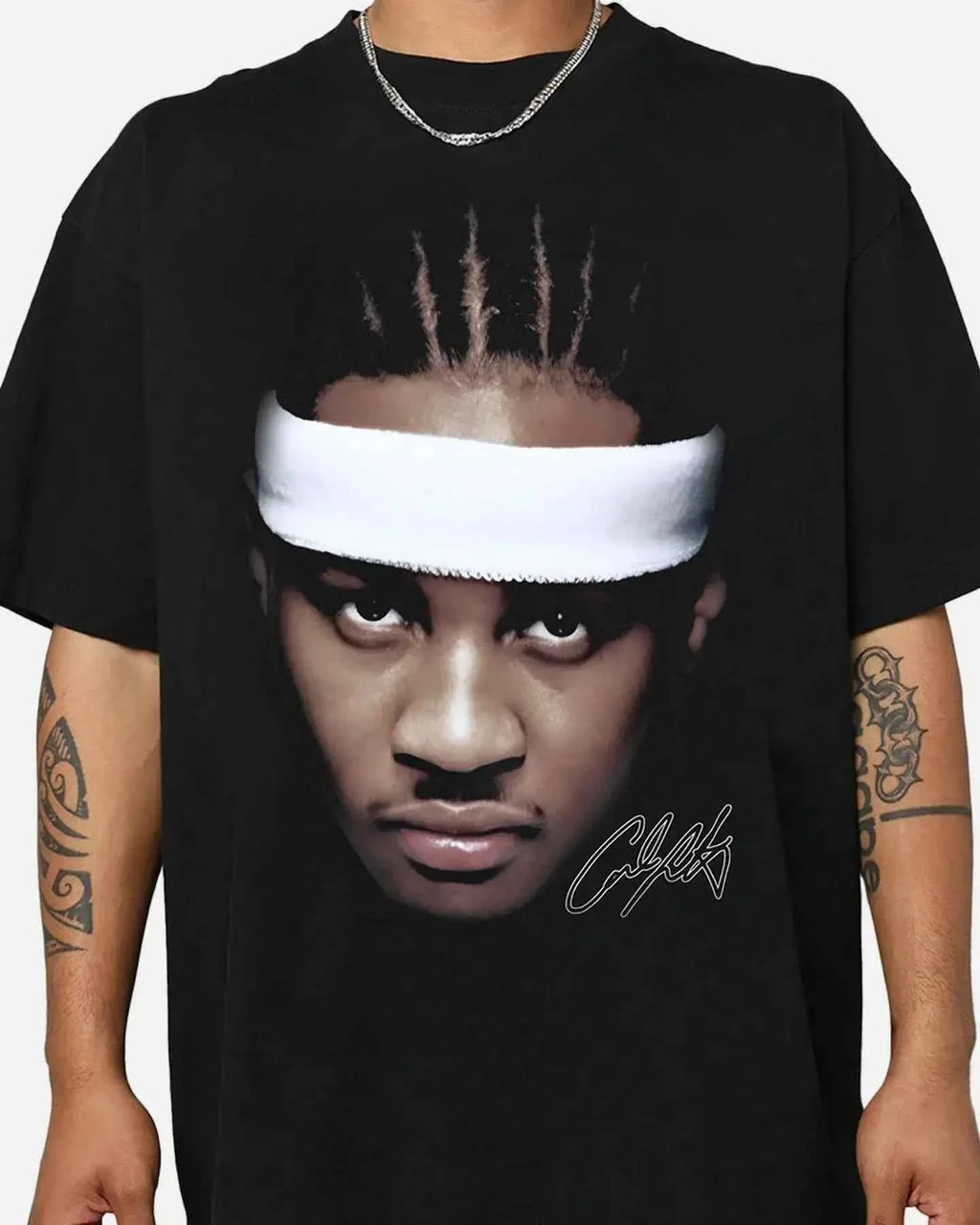Carmelo Anthony Big Head Graphic Boxy Vintage Shirt Streetwear Oversized Retro Basketball Tee