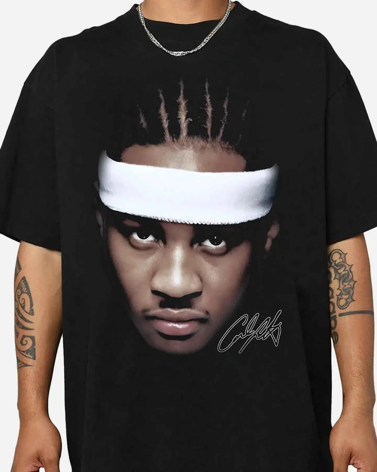 Carmelo Anthony Big Head Graphic Boxy Vintage Shirt Streetwear Oversized Retro Basketball Tee