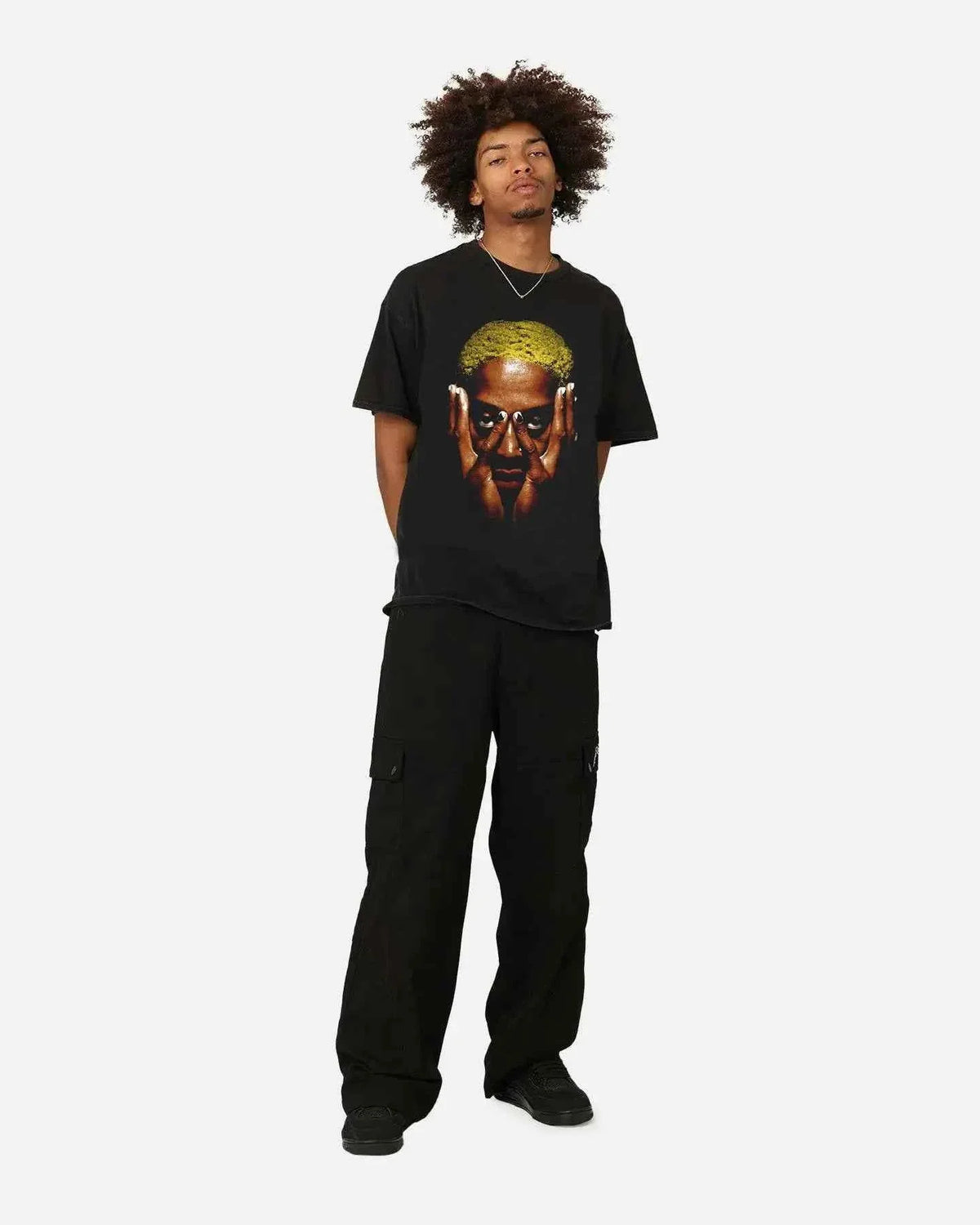 Dennis Rodman Yellow Jumbo Graphic Boxy Shirt Vintage Oversized Unisex Tees Streetwear Y2K