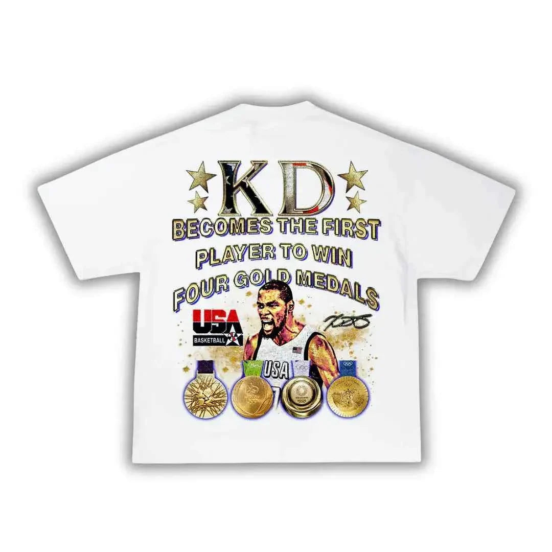 Easy Money KD Kevin Durant Boxy Vintage Graphic Oversized Retro Basketball Tee Streetwear Y2K