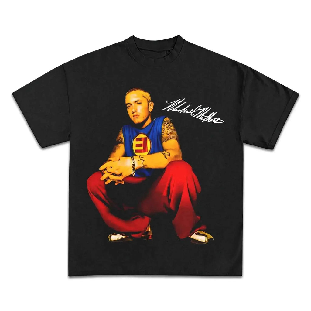 EMINEM Show Boxy Vintage Shirt Graphic Hip Hop Rap Fashion Oversized Tee Streetwear Y2K