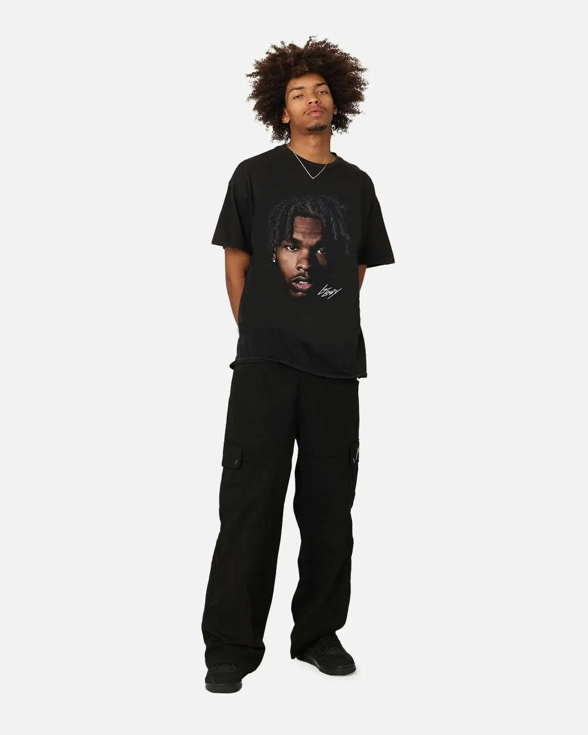 Lil Baby Big Face Boxy Vintage Shirt Graphic Hip Hop Rap Oversized Tee Streetwear Y2K