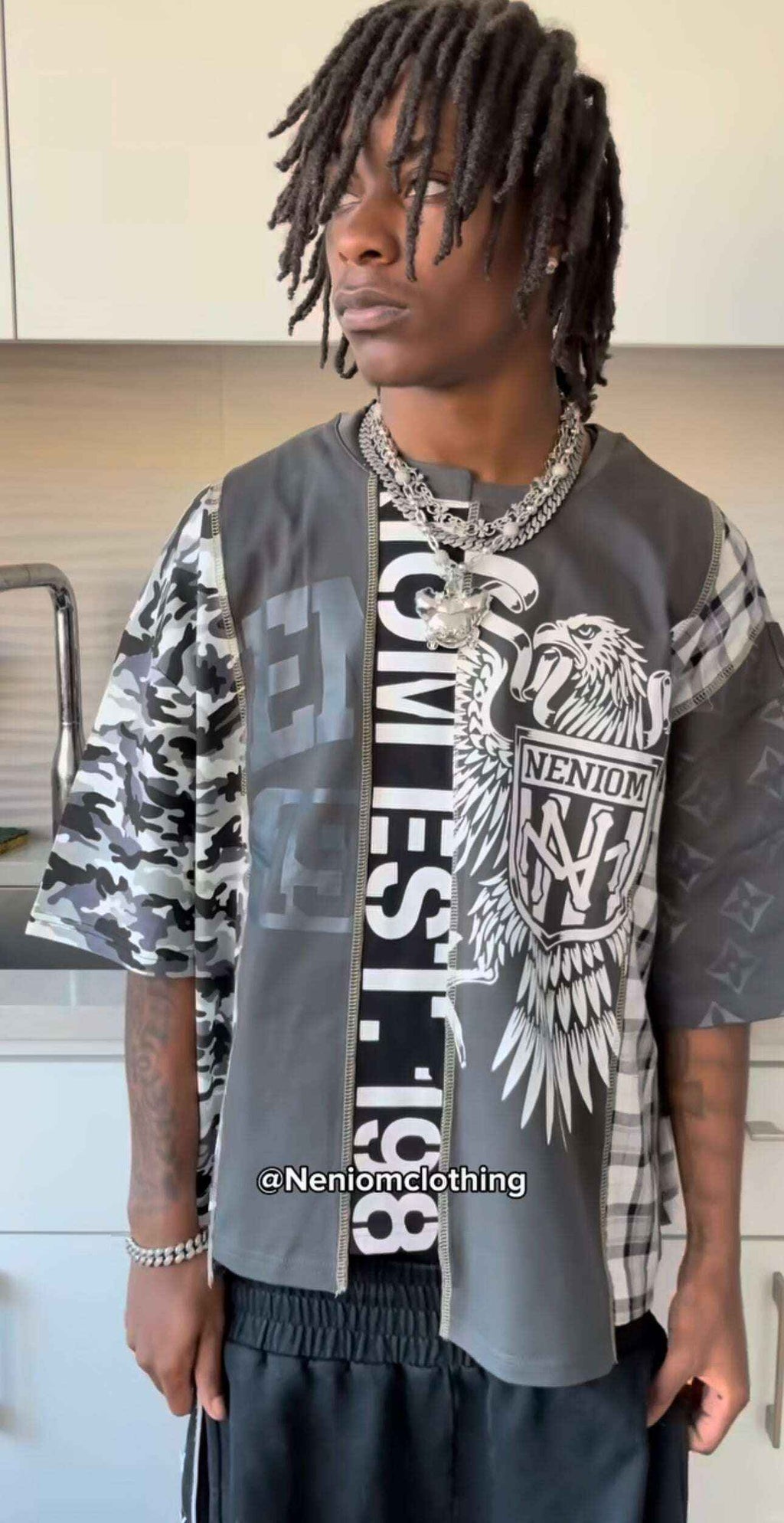 ★ LIMITED ★ NENIOM 6 CHOICE UNEVEN BOXY SHIRT OVERSIZED UNISEX STREETWEAR Y2K