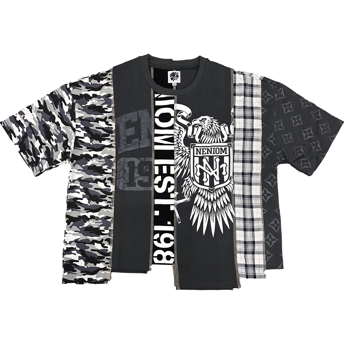 ★ LIMITED ★ NENIOM 6 CHOICE UNEVEN BOXY SHIRT OVERSIZED UNISEX STREETWEAR Y2K