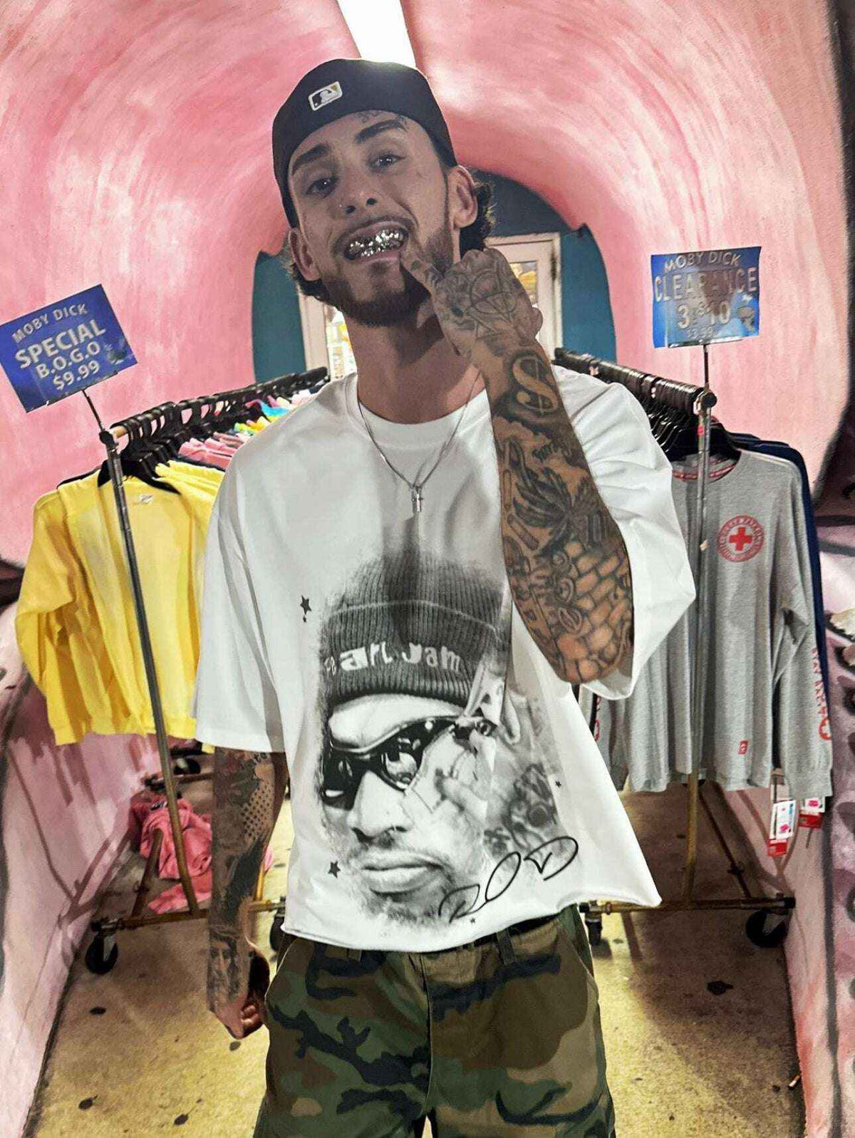 Dennis Rodman Money Talk Oversized Boxy Tee
