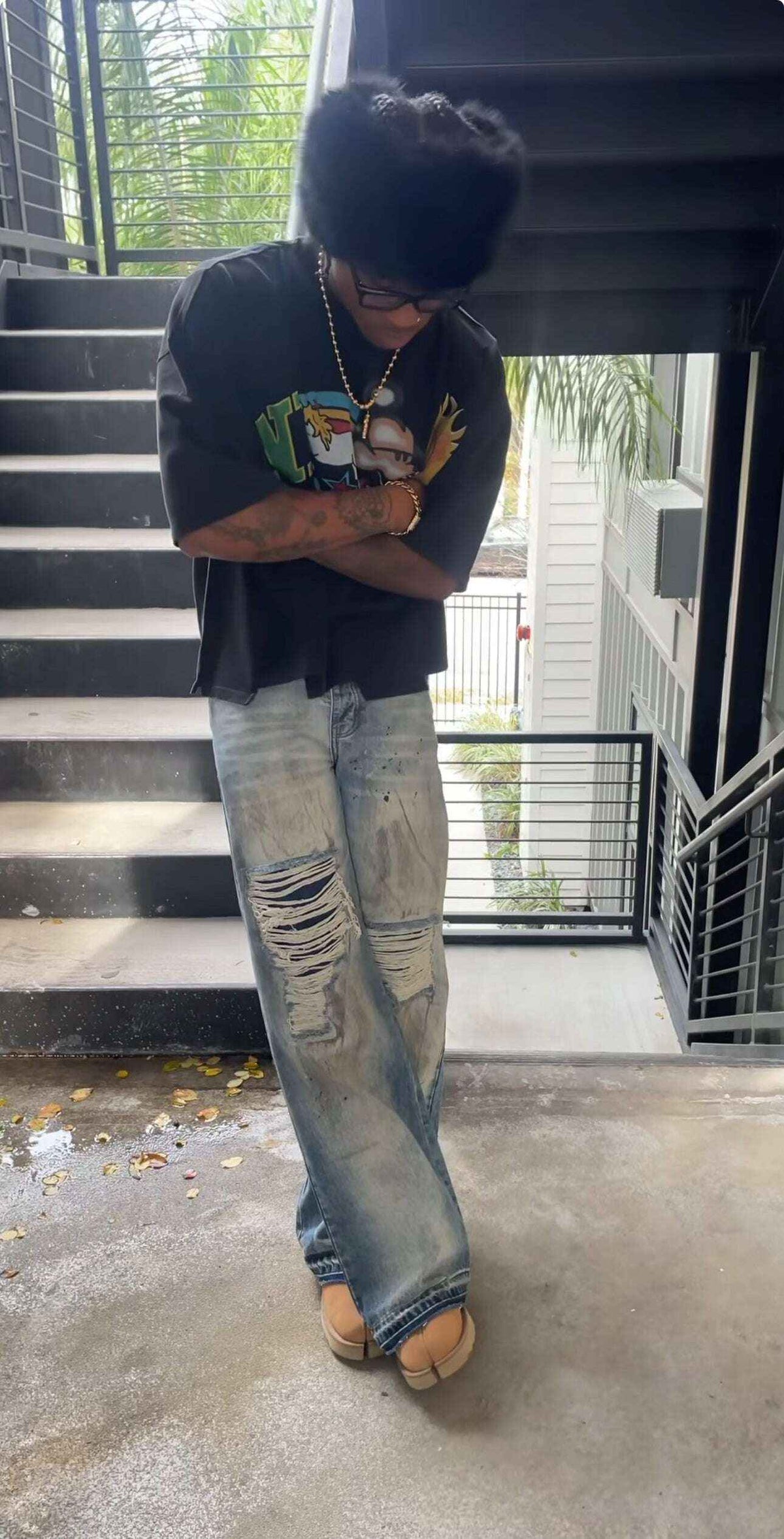★ LIMITED ★ NENIOM UNEVEN CHARACTERS SHIRT OVERSIZED BOXY STREETWEAR Y2K