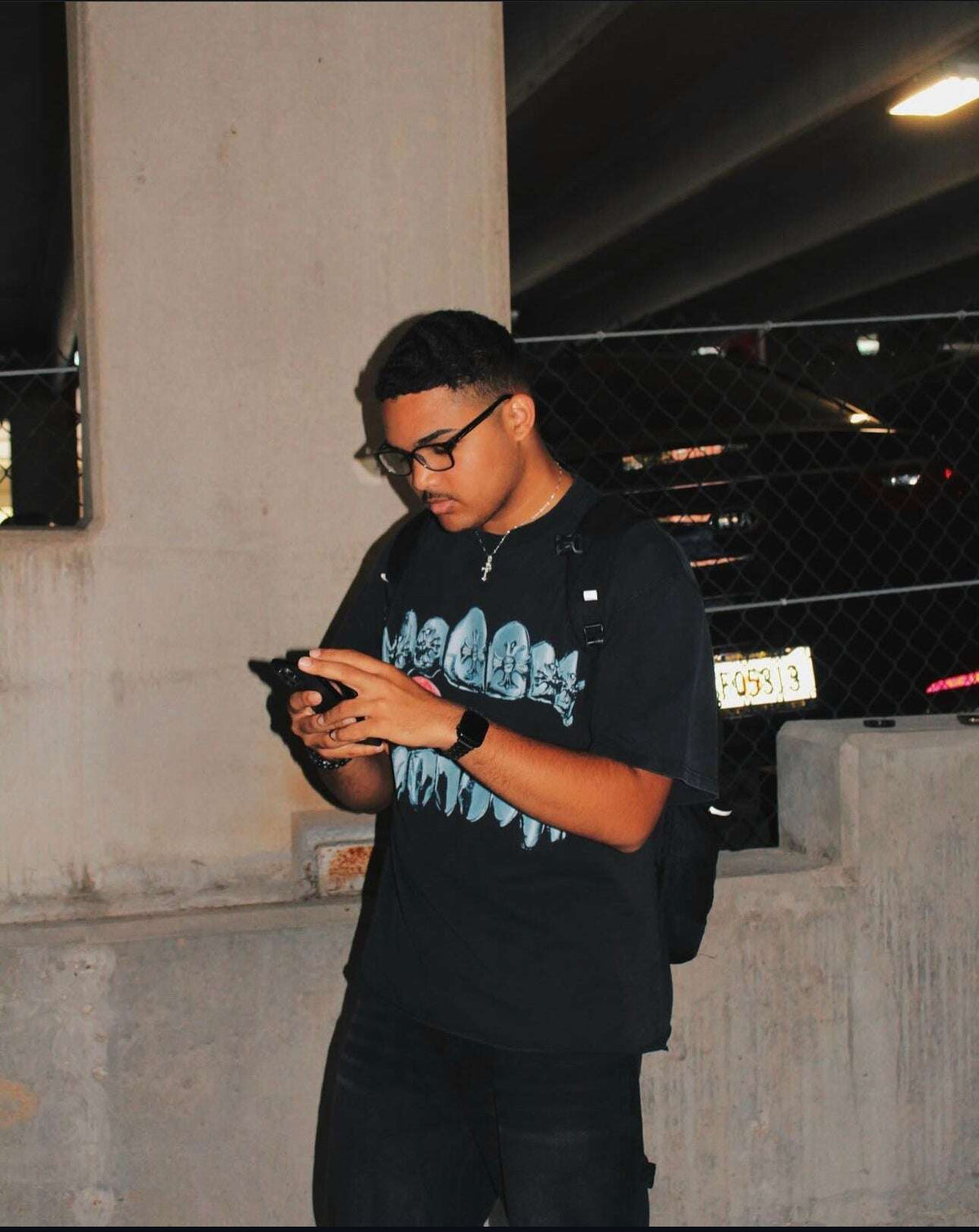 Chrome Heart Cross Grillz Boxy Vintage Shirt Oversized Unisex Graphic Tee Streetwear Y2K