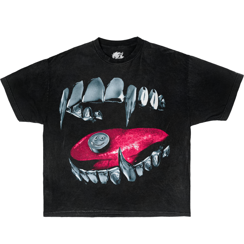Neniom Grillz Happy Perc Boxy Vintage Shirt Oversized Graphic Unisex Tee Streetwear Y2K