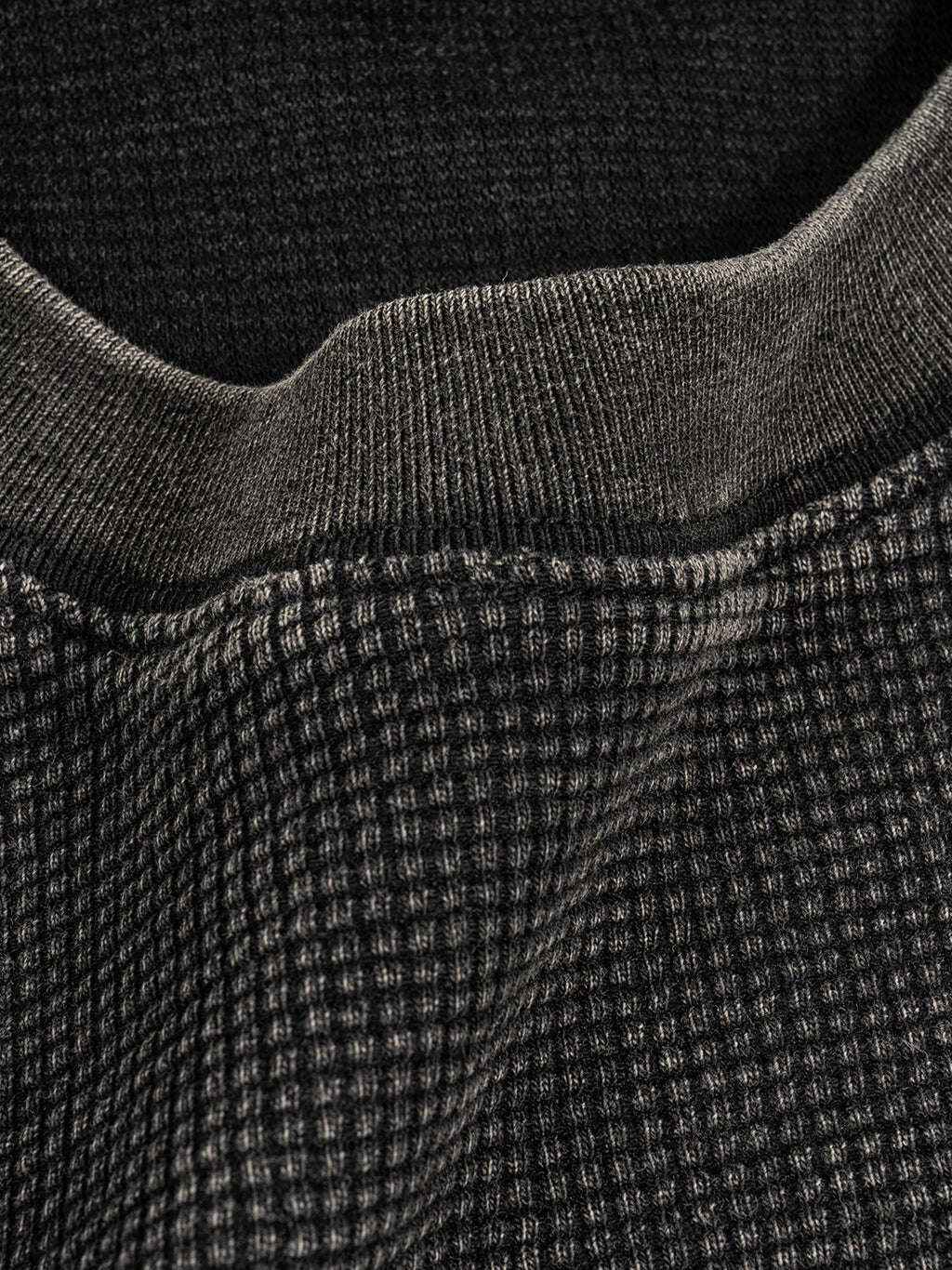 Luck Light Up Pack Waffle-Texture Washed Boxy T-Shirt Unisex Graphic Smoke
