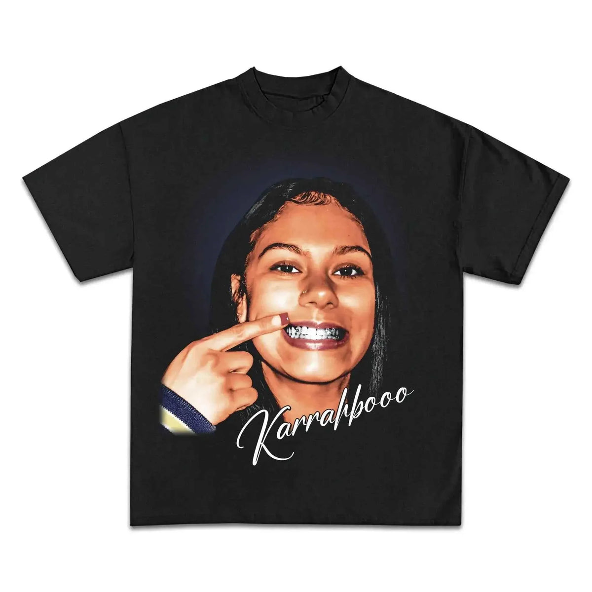 Karrahboo Boxy Vintage T-Shirt Hip Hop Oversized Shirt Graphic Tee Streetwear Y2K