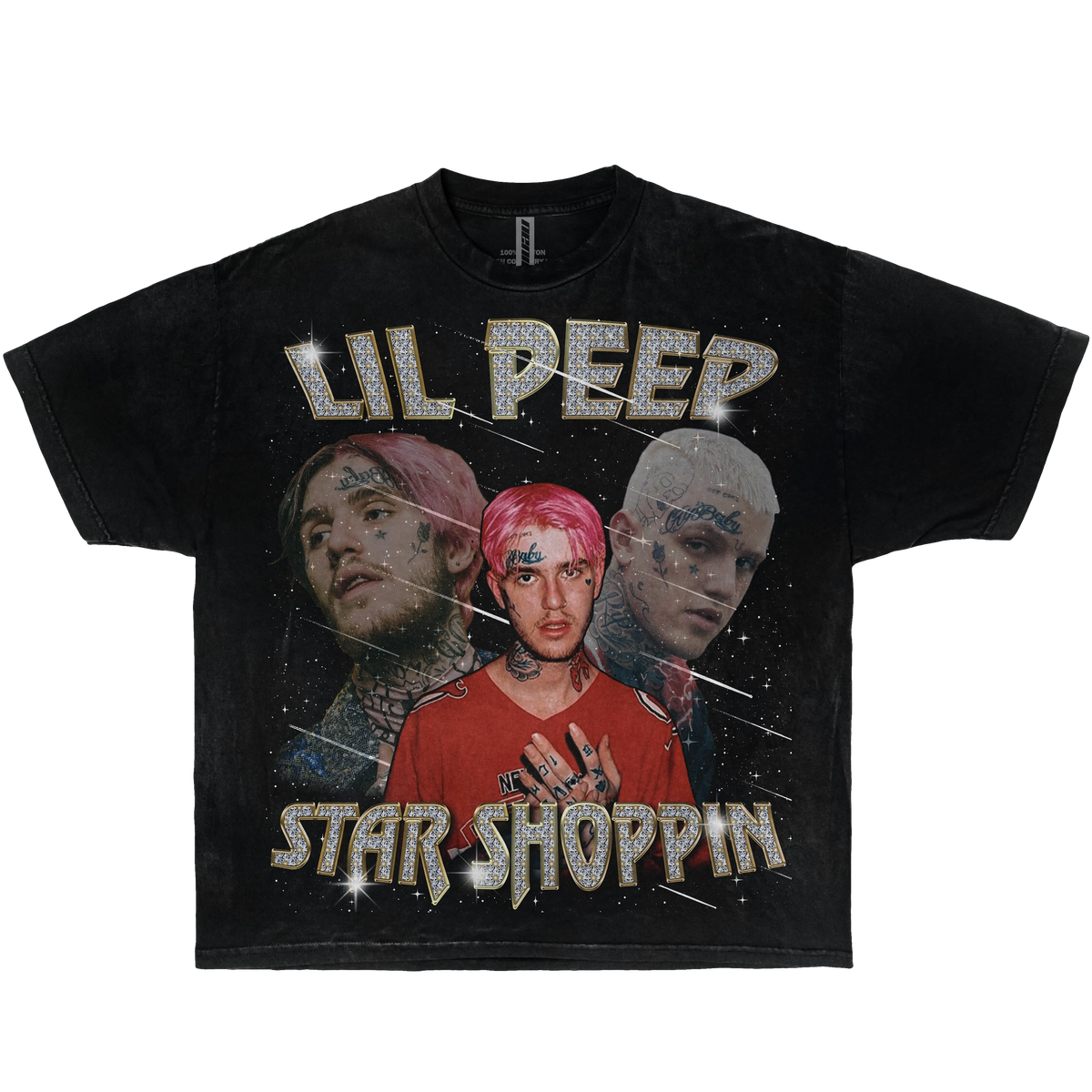 LIL PEEP STAR SHOPPIN T-SHIRT VINTAGE 90'S INSPIRED GRAPHIC STREETWEAR Y2K