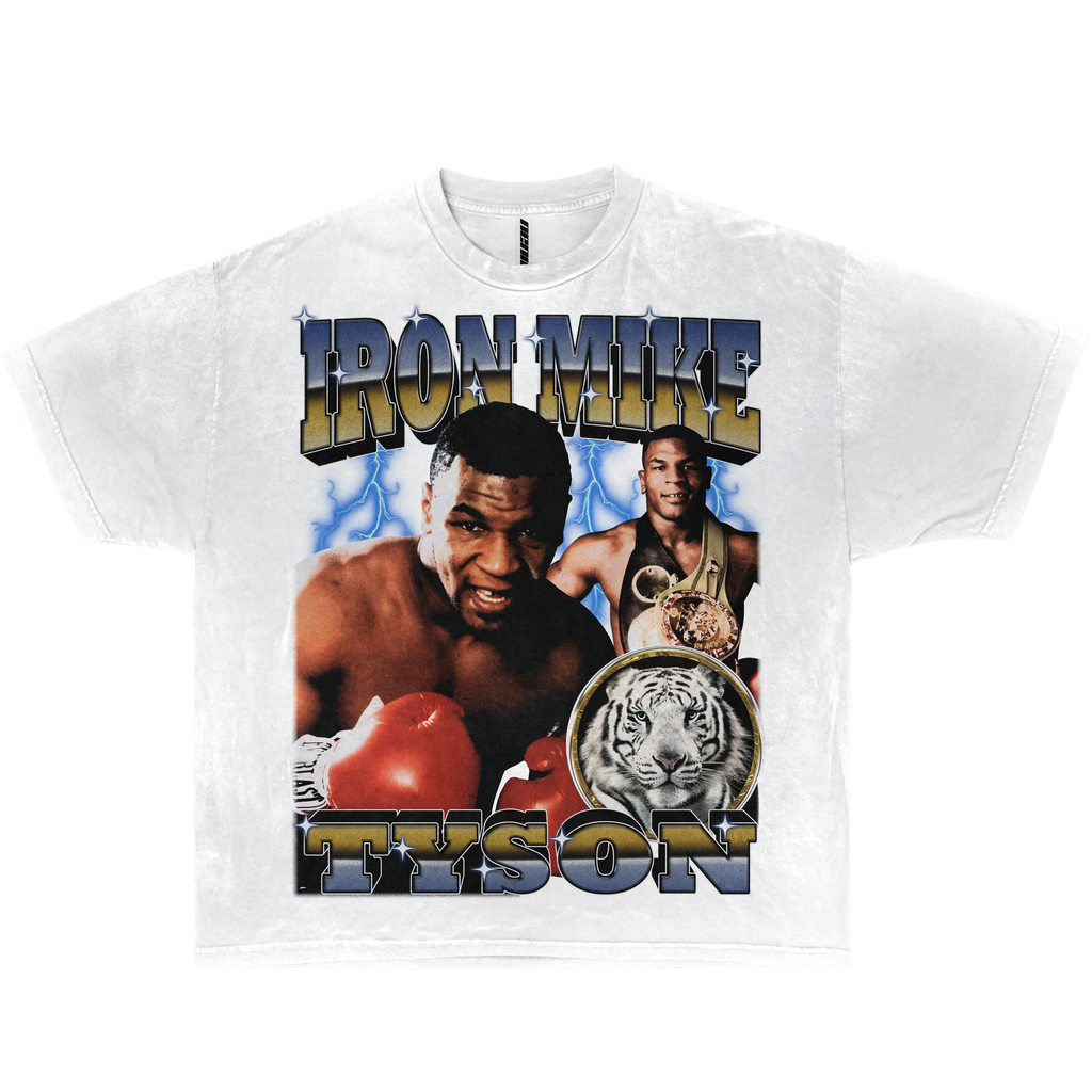 IRON MIKE TYSON VINTAGE BOXY T SHIRT OVERSIZED STREETWEAR TEES Y2K GRAPHIC