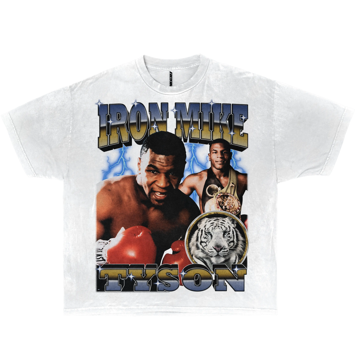 IRON MIKE TYSON VINTAGE BOXY T SHIRT OVERSIZED STREETWEAR TEES Y2K GRAPHIC