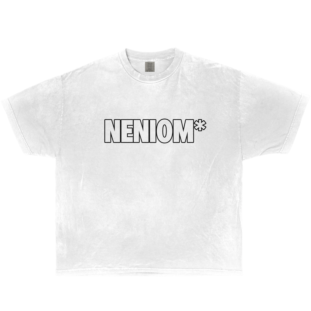 Neniom Text Spider Vintage Boxy Shirt Graphic Tee Streetwear Y2K
