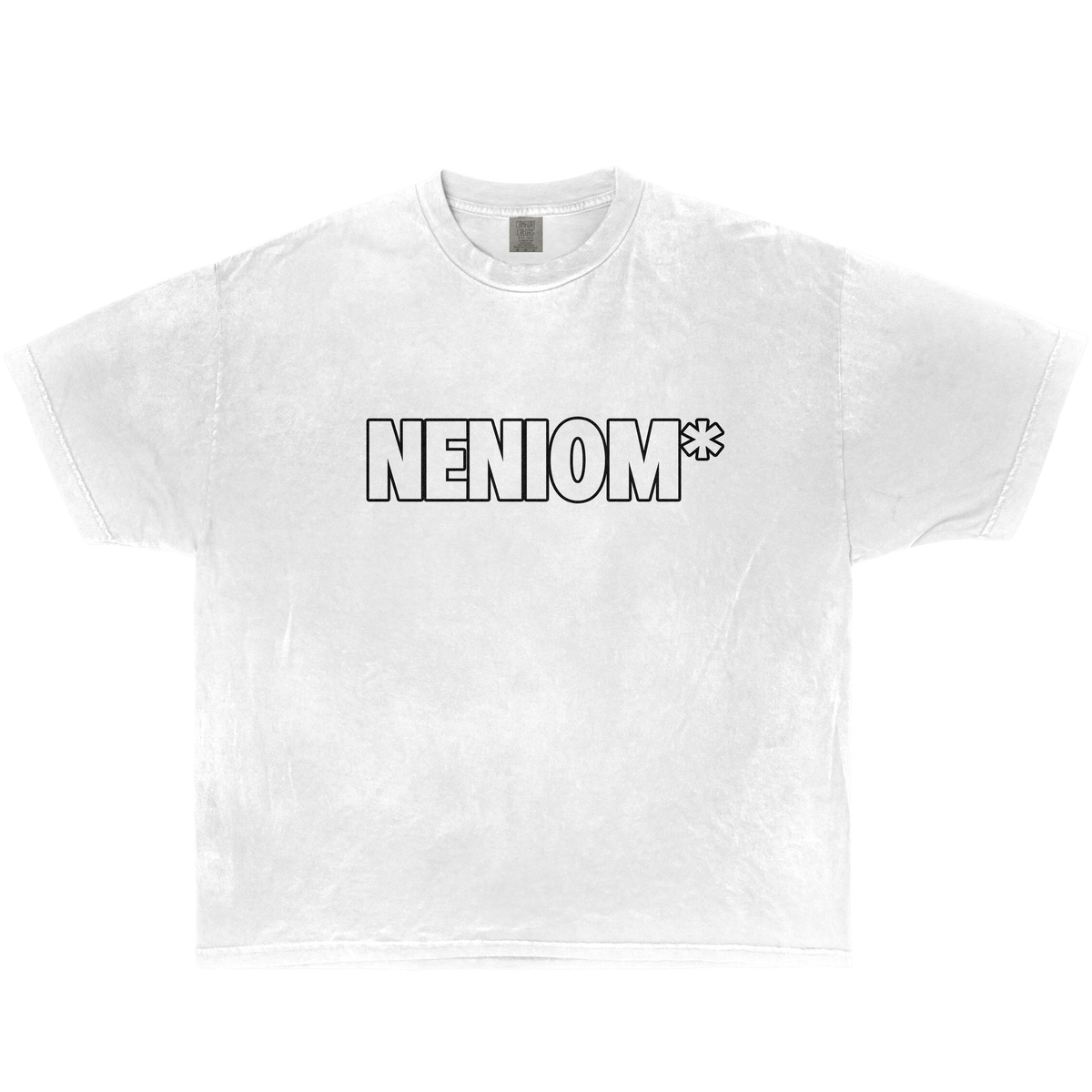 Neniom Text Spider Vintage Boxy Shirt Graphic Tee Streetwear Y2K