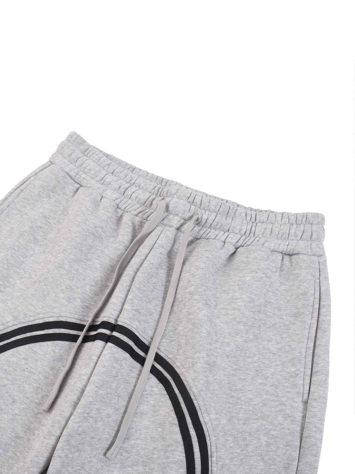 Eclipse Grey Tracksuit Contrast-Stitched Fleece Jogger Sweatpants Streetwear Y2K