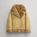 Women's Light Brown RAF Sheepskin Shearling Aviator Jacket
