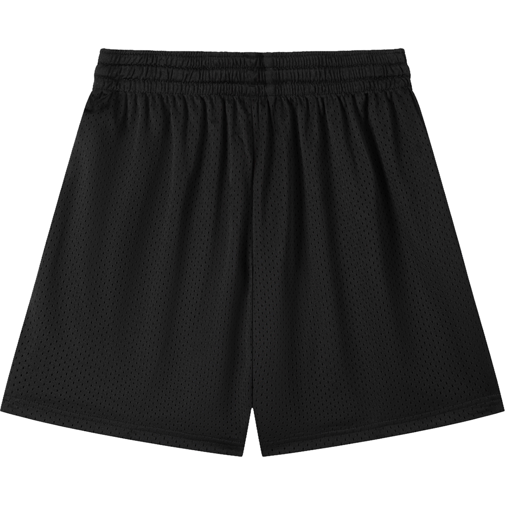 Essential Mesh Drawstring Shorts – Black