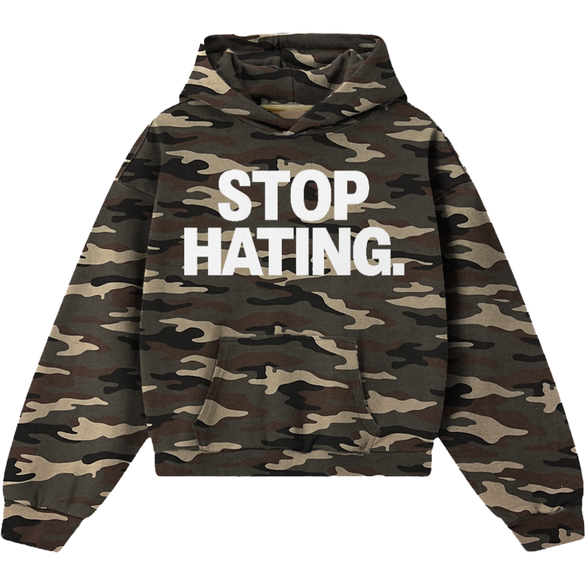 NENIOM "STOP HATING" Army Camo Heavyweight Hoodie