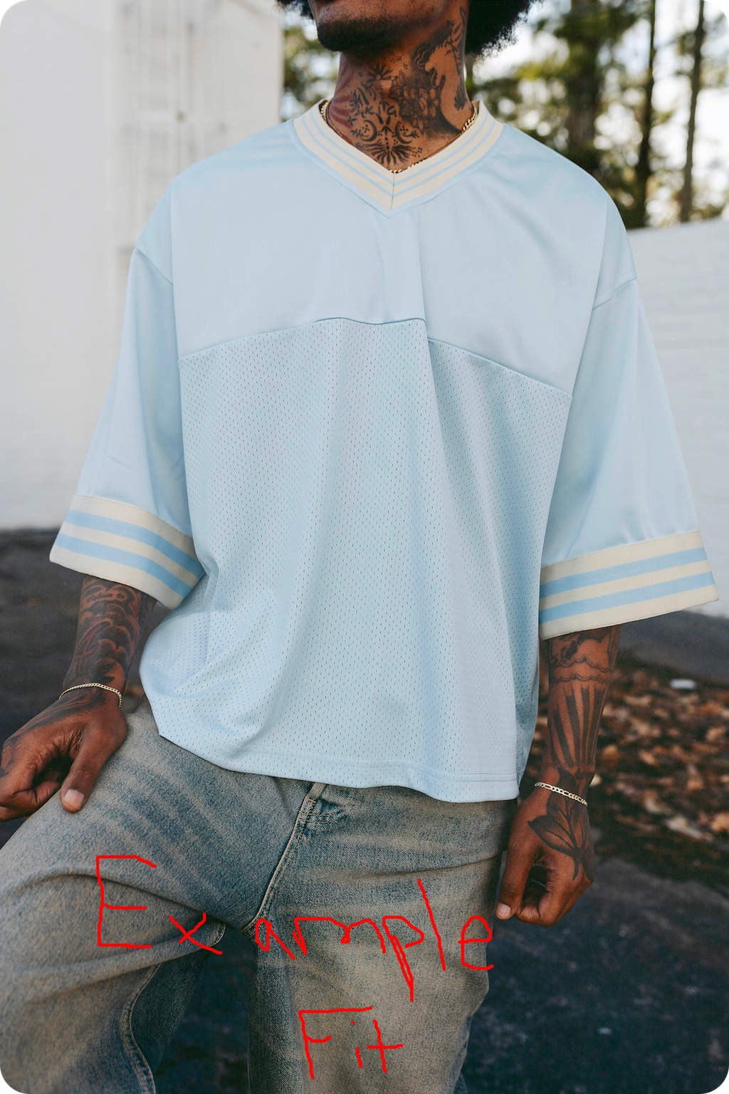 ★ SOLD OUT ★ Neniom Old English Boxy Hockey Jersey Streetwear Oversized Fit