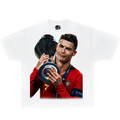 Cristiano Ronaldo Retro Boxy Shirt Soccer Tee Streetwear Y2K Oversized Graphic