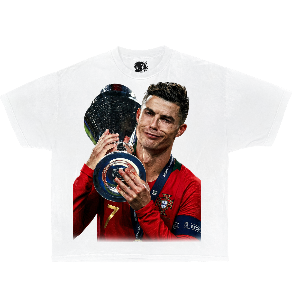 Cristiano Ronaldo Retro Boxy Shirt Soccer Tee Streetwear Y2K Oversized Graphic