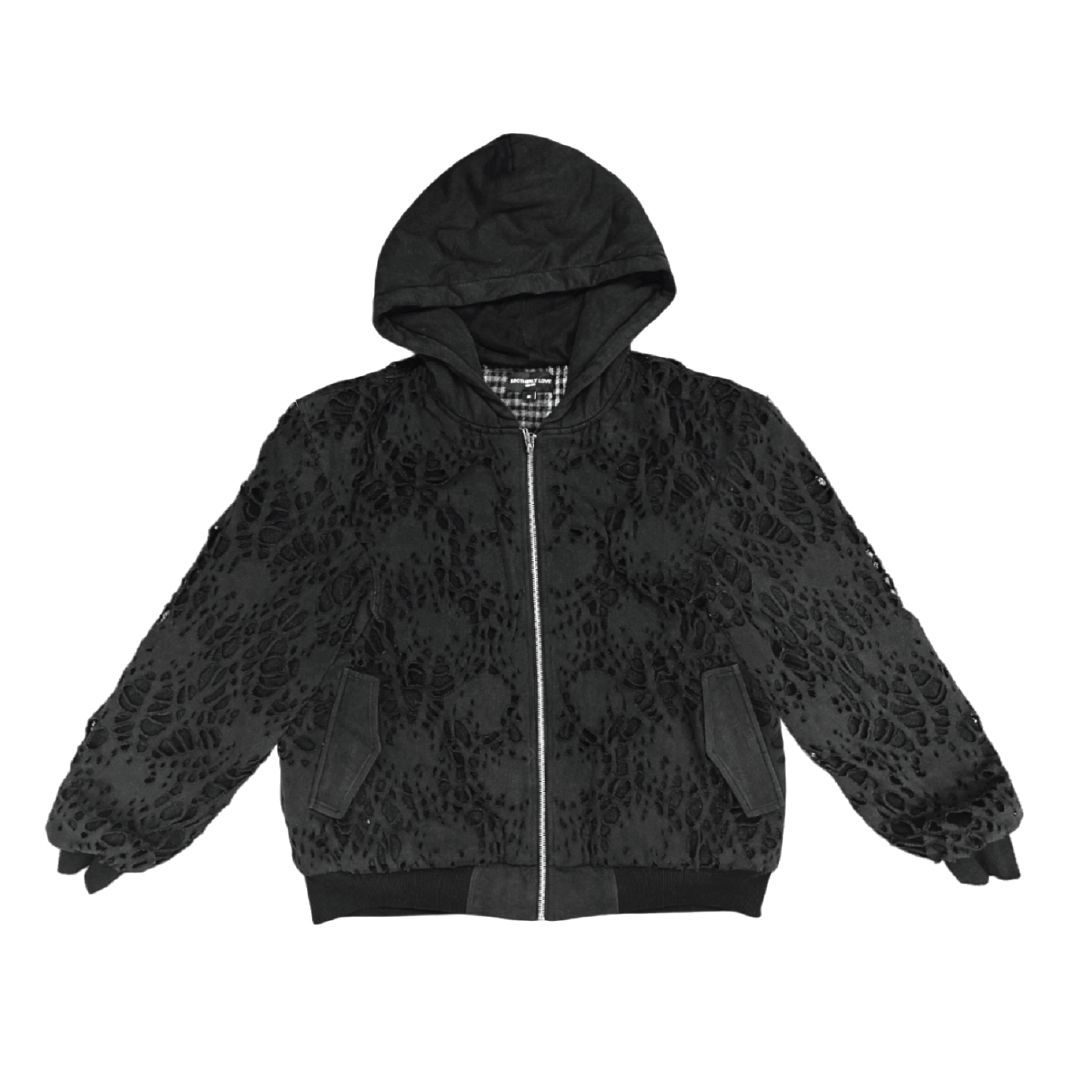 BL BURNEDWEB DENIM BOMBER JACKET
