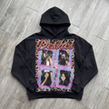 Desires Black Cropped 400GSM Hoodie Streetwear Graphic Y2K Unisex Cotton