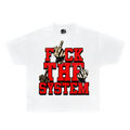 F*ck The System Boxy Vintage Boxy Shirt Graphic Tee Unisex Oversized Streetwear Y2K