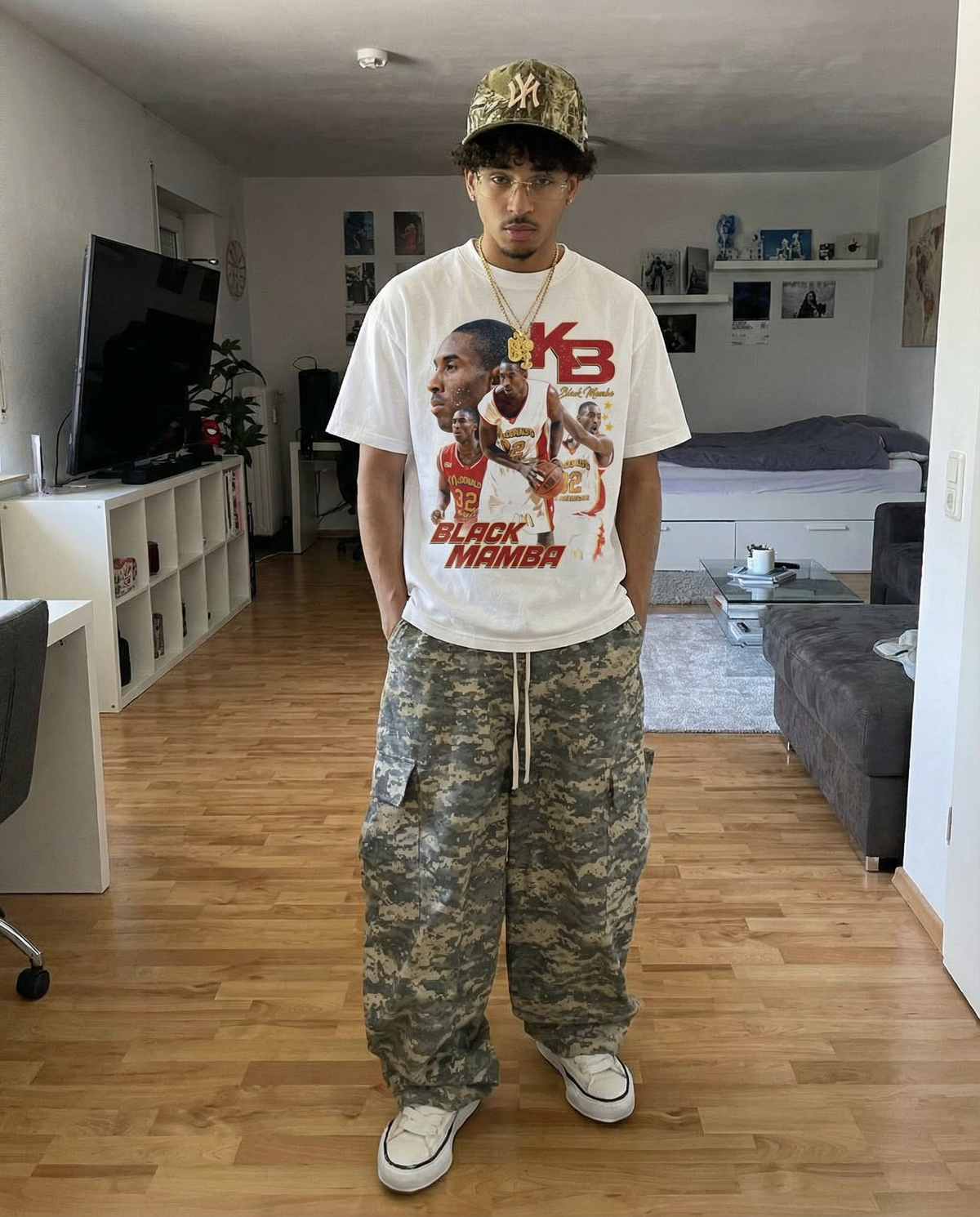 Kobe Bryant McDonalds League Oversized Boxy T-shirt Streetwear Y2K Vintage