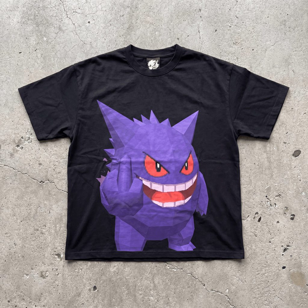 Unhappy Gengar Graphic T-Shirt Cute Anime Gaming Tee Y2K Pokémon Shirts