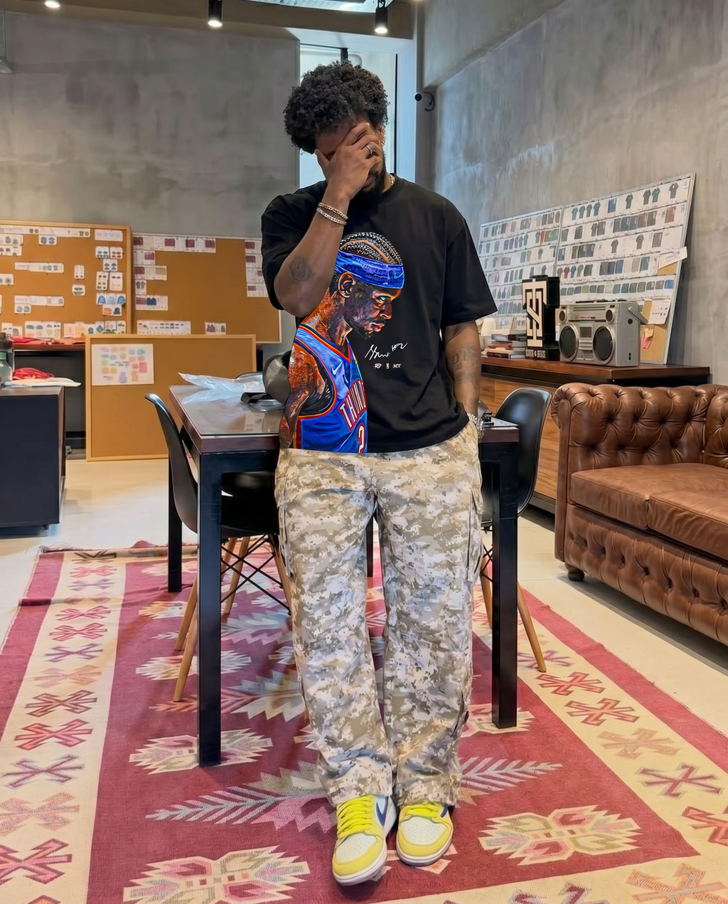 Shai Gilgeous-Alexander OKC Boxy Shirt Vintage Bootleg Tee Y2K Oversized Graphic