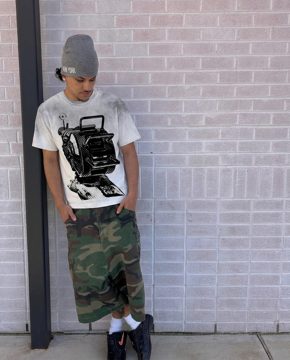 POV Raygun Heavyweight Washed Gradient Boxy Tee Shirt