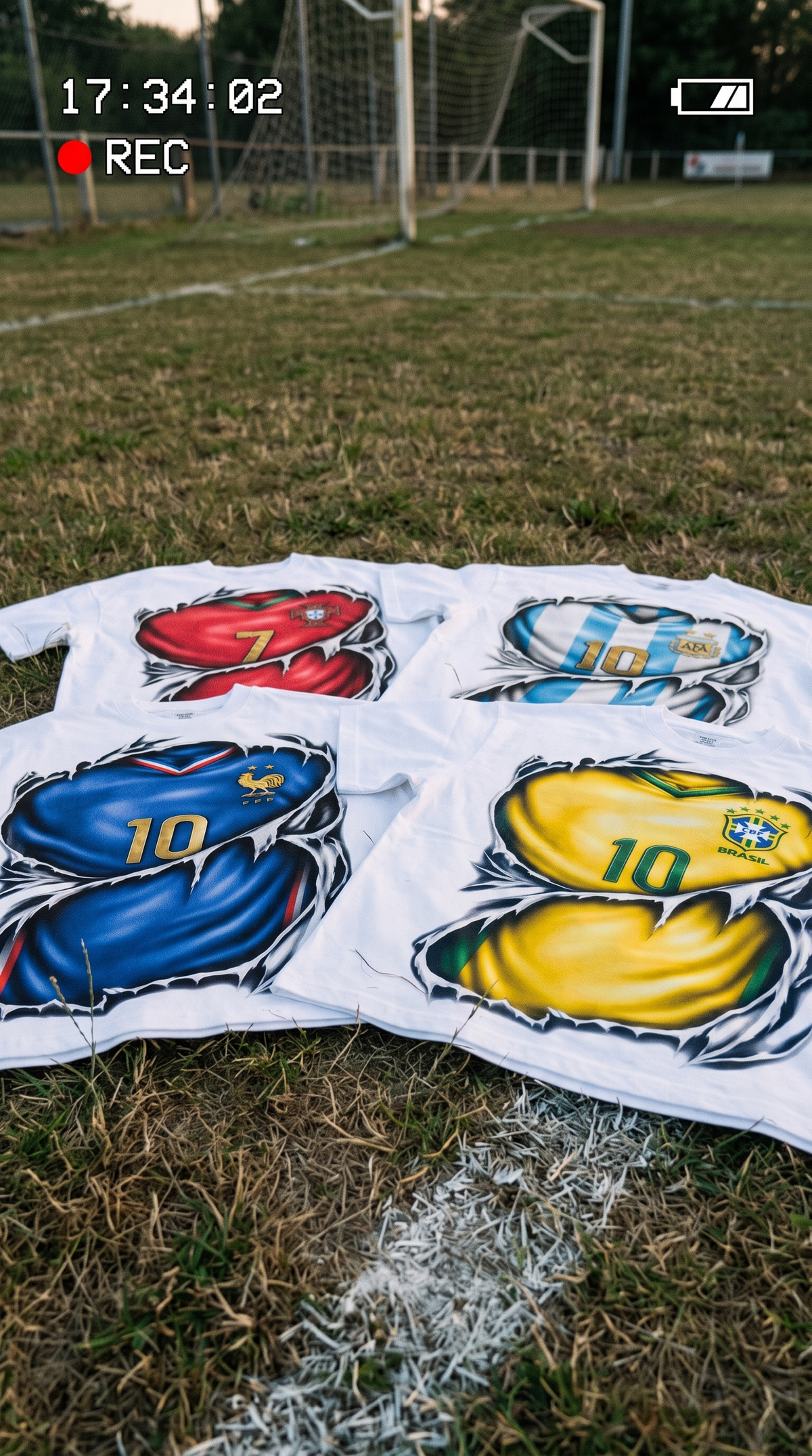Portugal Soccer Jersey Boxy Oversized Cropped T-Shirt | FPF #7 Ripped Streetwear Tee