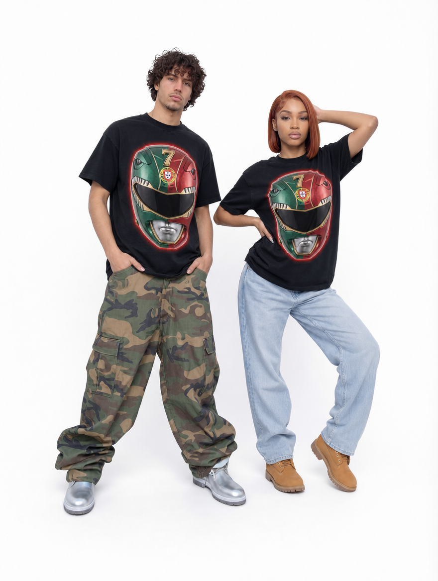 Portugal Ranger #7 Soccer World Cup Boxy Oversized Tee Shirt