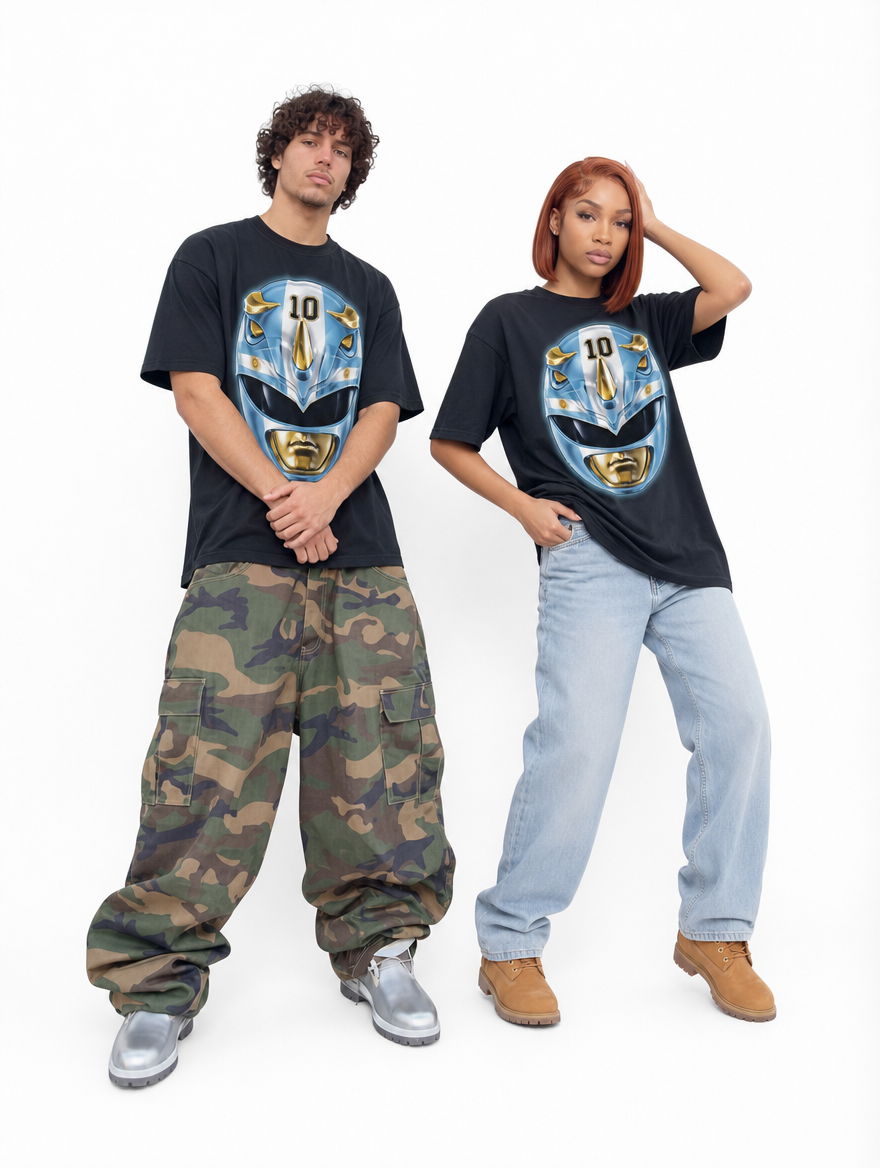 Argentina Ranger #10 Soccer World Cup Boxy Oversized Tee Shirt