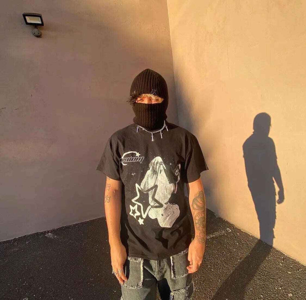 Neniom Big Steppa Vintage Oversized Boxy Graphic Shirt Streetwear Y2K Grudge