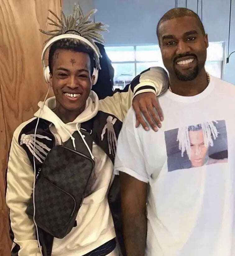 XXXTENTACION & KANYE WEST LONELY NIGHTS BOXY OVERSIZED SHIRT STREETWEAR RAP TEES Y2K