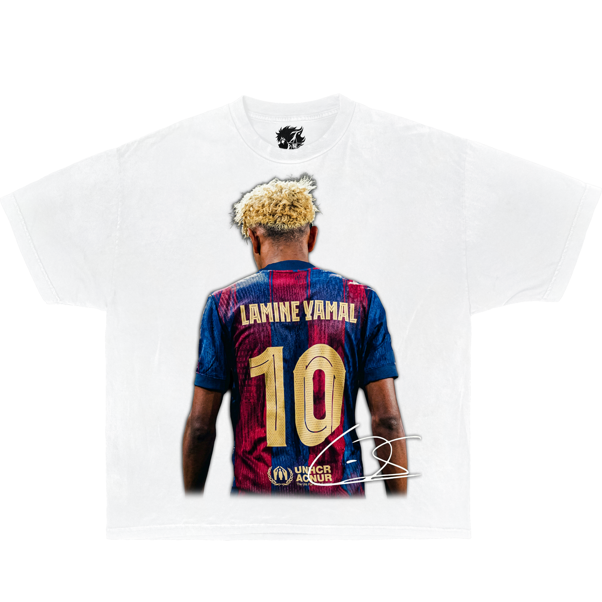 Lamine Yamal Retro Boxy Shirt Soccer Barcelona Tee Streetwear Y2K Oversized Graphic