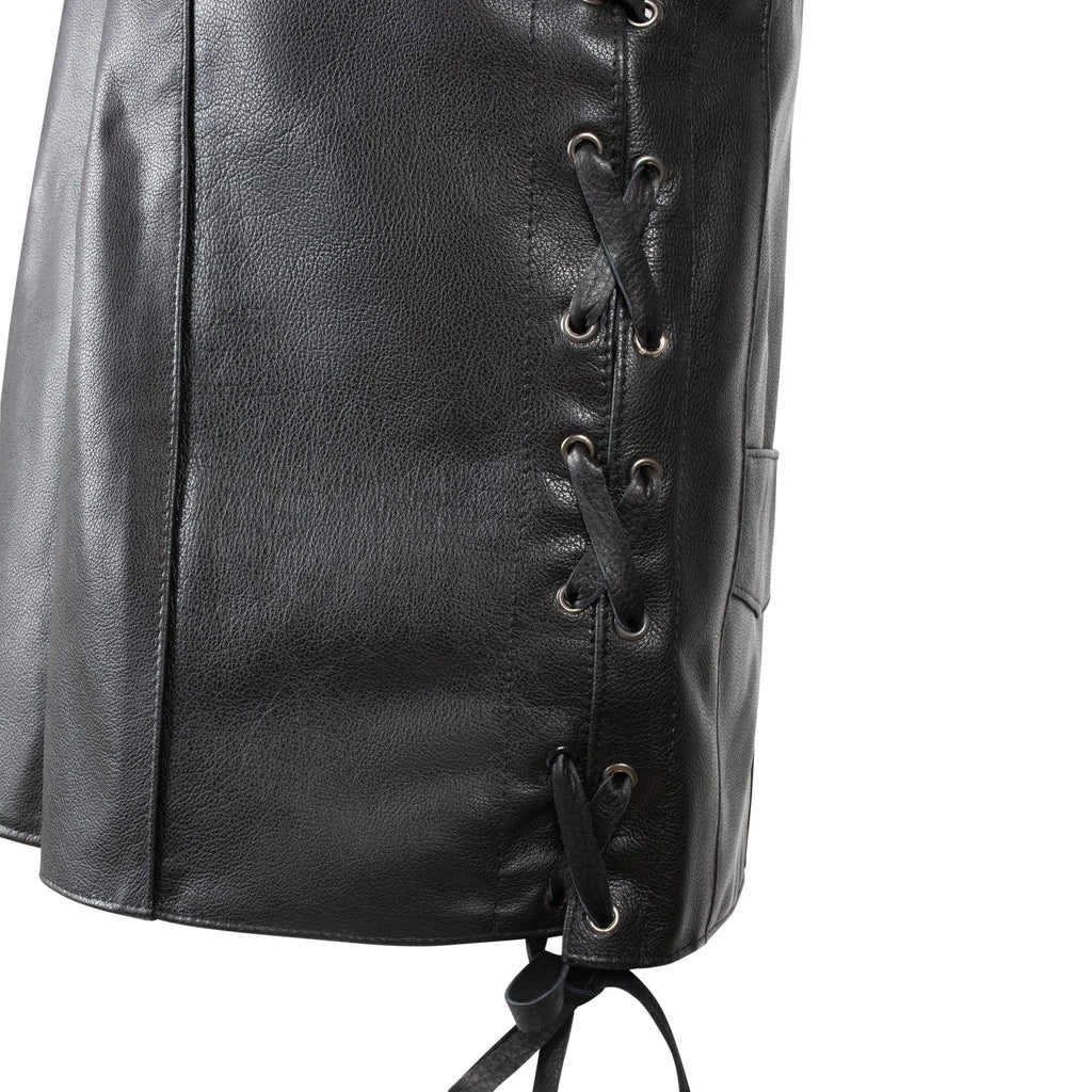 Legendary Dixon Men's Leather Motorcycle Vest