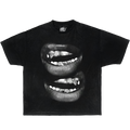 Grin Fang Mouth Boxy Vintage Shirt Oversized Unisex Streetwear Graphic Tees Y2K